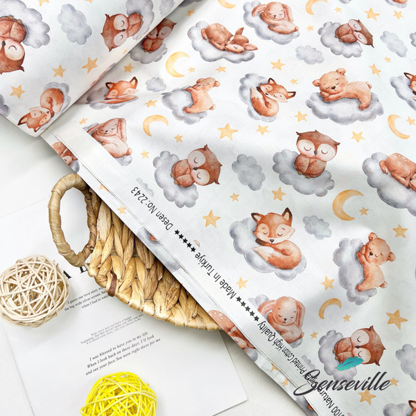 Спящие зверята на облаках. TR-0532 ОСТАТОК 60 см. 